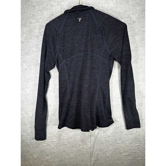 Old Navy Blue Striped Full Zip Jacket Women’s Size Small Fitted - Picture 5 of 5